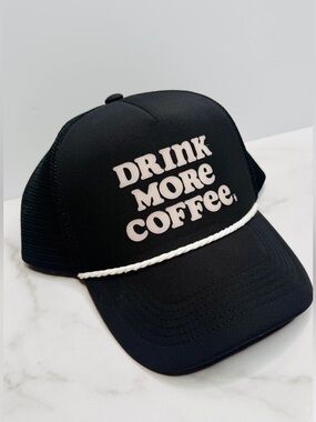 Dutch Bros Black 'Drink More Coffee' Trucker Hat